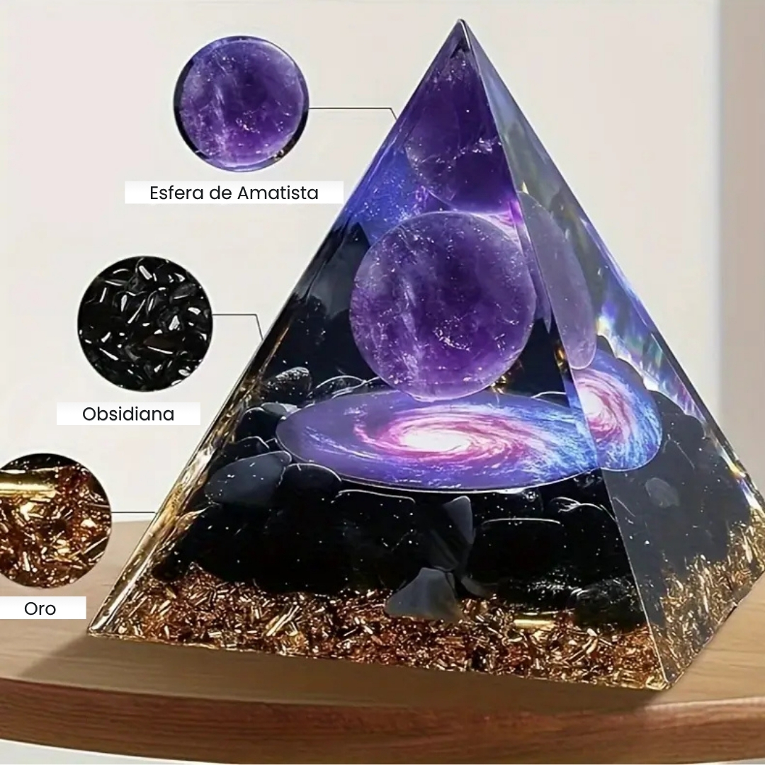 Miniatura 4 de PIRÁMIDE ENERGÉTICA CRISTAL Y AMATISTA